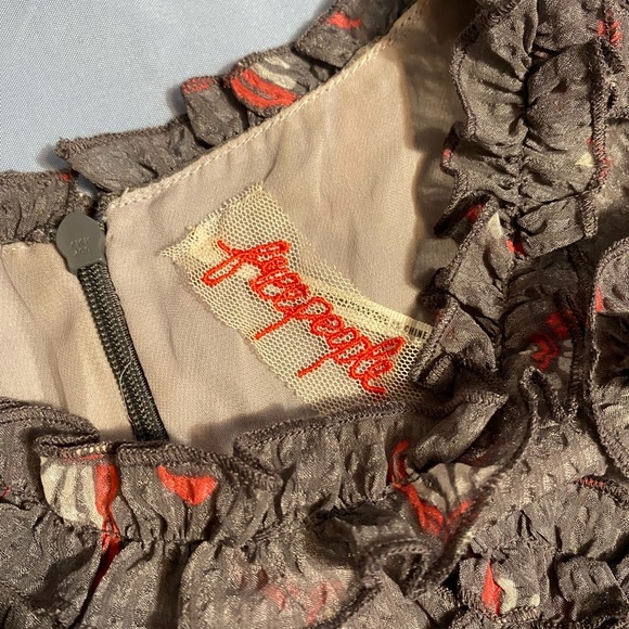 Free People Pink Pleated Sundress with Bishop Sleeves - Picture 3 of 16